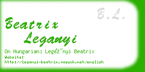 beatrix leganyi business card